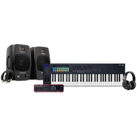 Novation FLkey Keyboard Controller w/Audio Interface/Monitors 61 Key Package