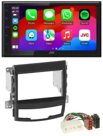 JVC Bluetooth USB MP3 2DIN DAB Autoradio für SSangYong Korando 10-13