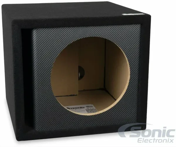 Atrend 12SVR Single 12" Black Carbon Fiber Vented Subwoofer Enclosure Box