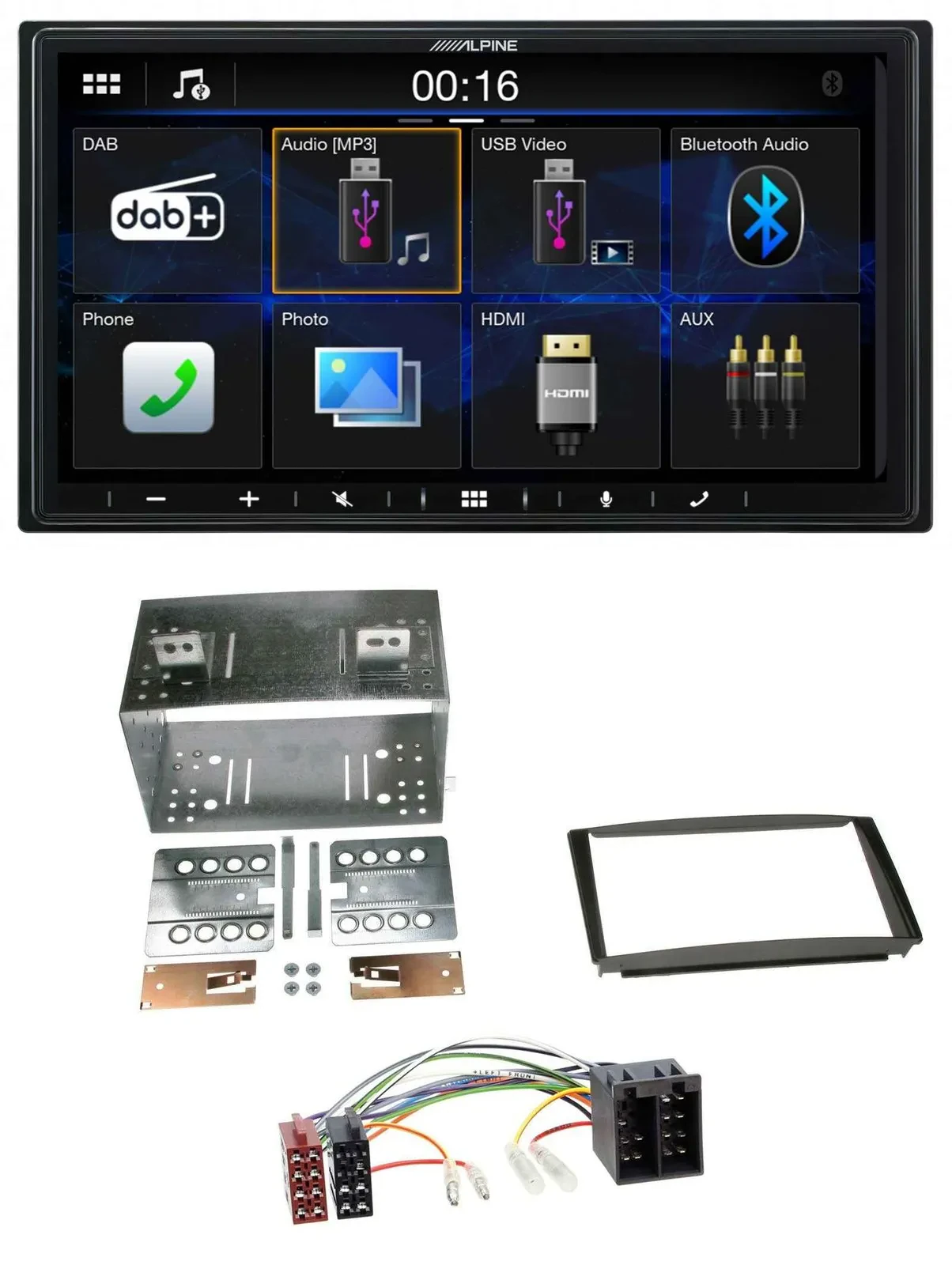 Alpine Bluetooth 2DIN MP3 DAB USB Autoradio für Kia Ceed 01-09 proCeed 08-11