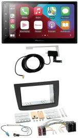 Автомагнитола для Alfa Romeo Mito (2008–2014) Pioneer 2 DIN USB, Bluetooth, DAB, MP3, ISO