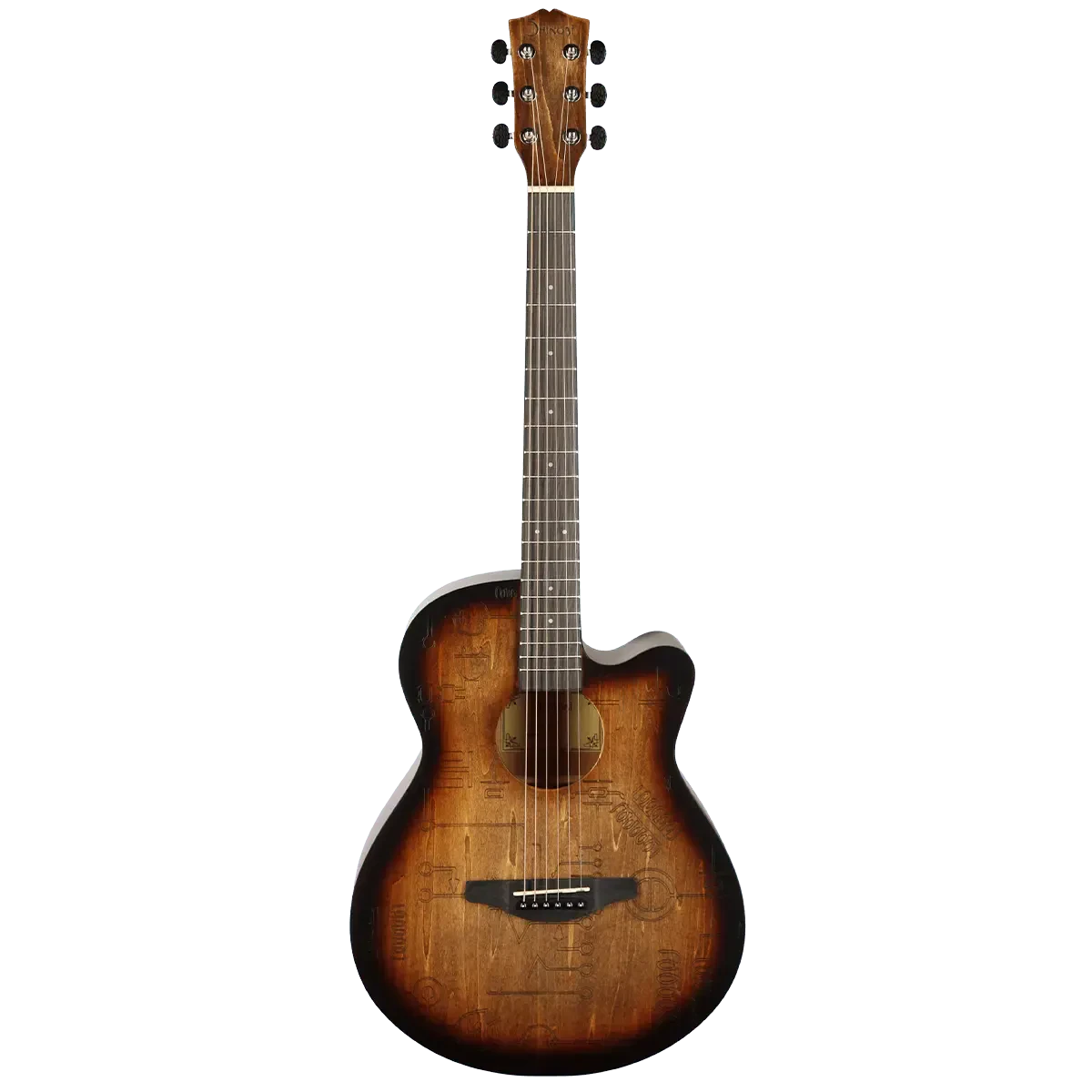 Акустическая гитара Shinobi D-1/SR Grand Auditorium с авторским рисунком