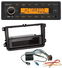 Continental 1DIN DAB MP3 AUX USB Autoradio für VW Sharan ab 10 Tiguan ab 07 Tour
