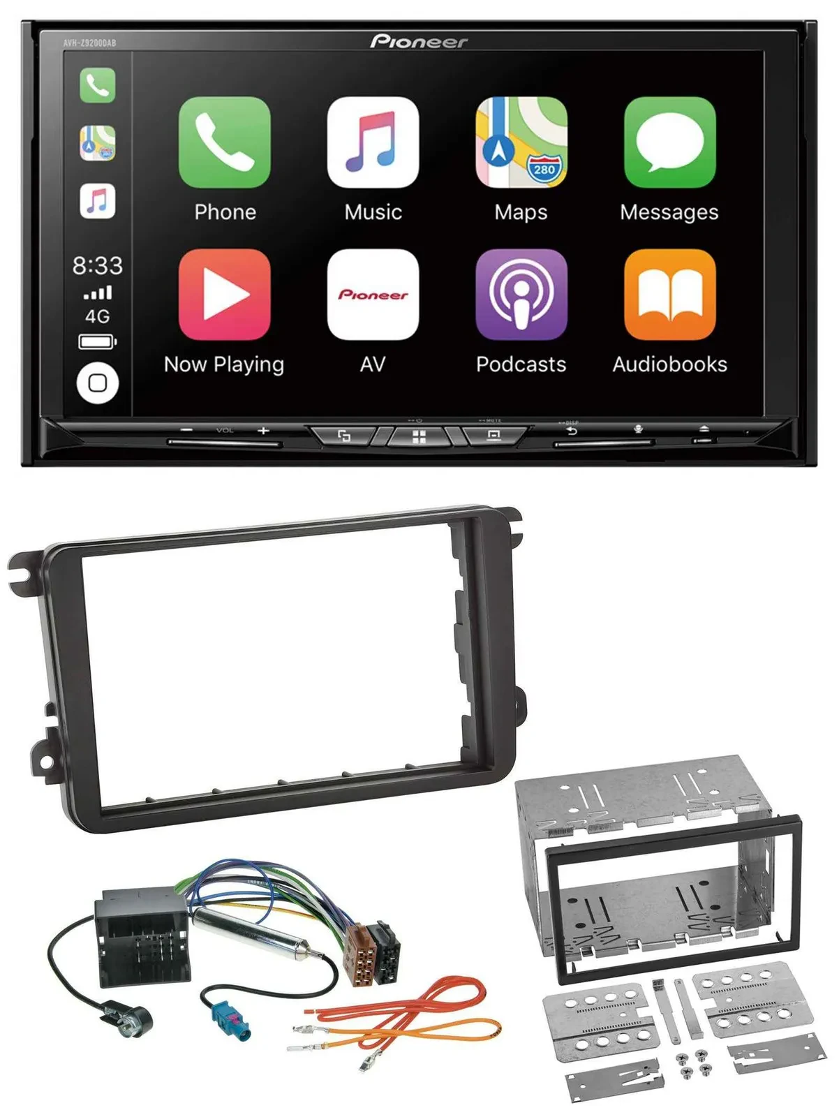 Pioneer 2DIN MP3 USB DAB DVD Bluetooth Autoradio für VW Passat 05-14 Polo 09-14