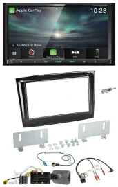 Kenwood Bluetooth USB 2DIN Lenkrad TMC DAB Navigation für Fiat Doblo ab 15 piano