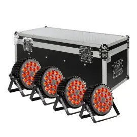 Прожектор PAR lightmaXX VEGA Silent PAR II Quad RGBW 144W DMX черный (набор, 4 шт.)