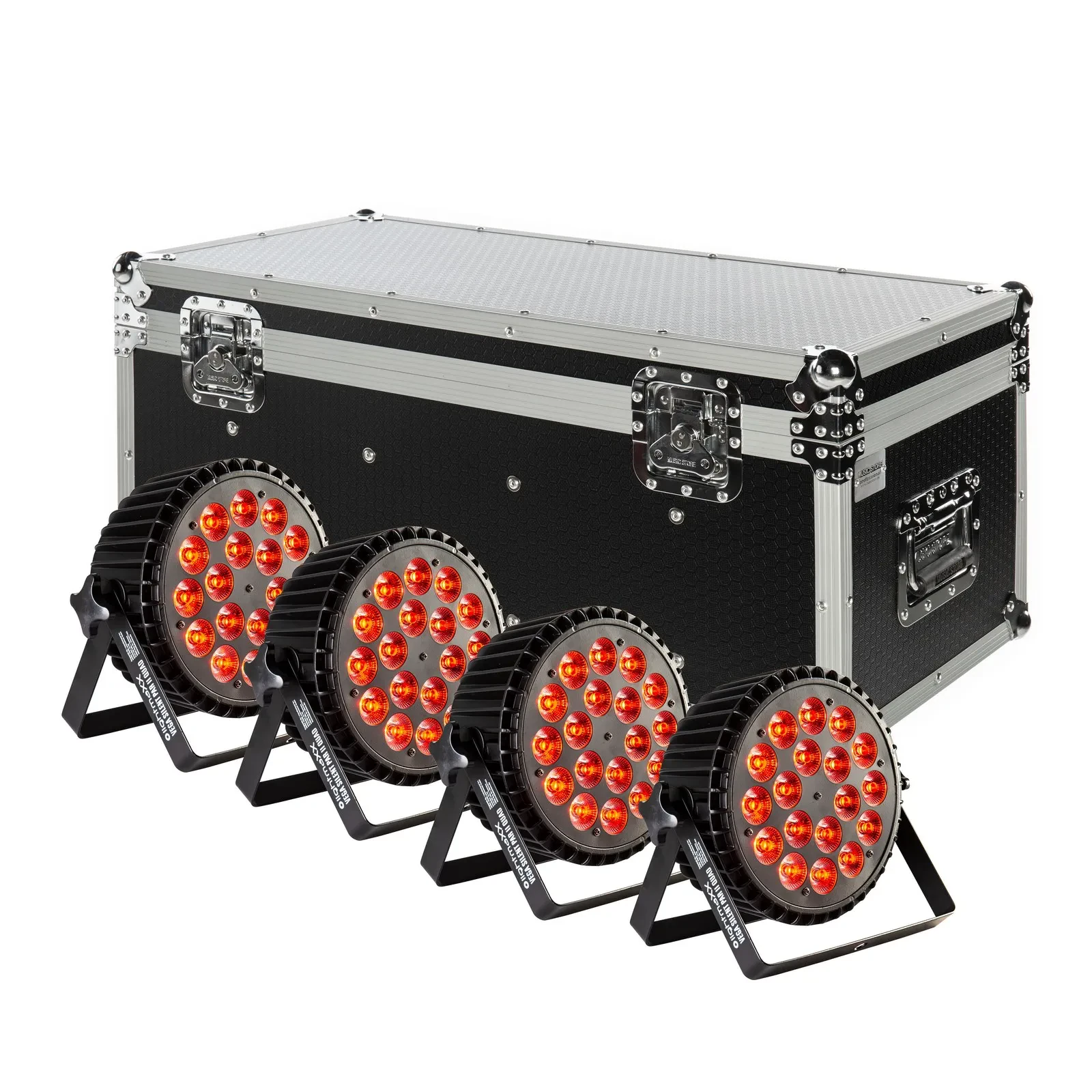 Прожектор PAR lightmaXX VEGA Silent PAR II Quad RGBW 144W DMX черный (набор, 4 шт.)