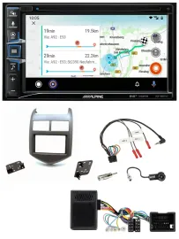 Alpine Bluetooth TMC USB DAB 2DIN Lenkrad Navigation für Chevrolet Aveo ab 11 du