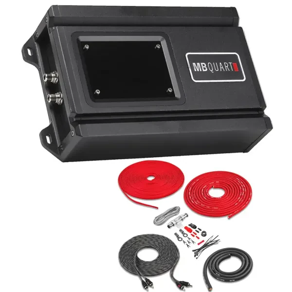 MB Quart RA1-150.2 50W x2 Car Amplifier + Amp Kit