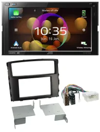 JVC DAB MP3 2DIN Bluetooth USB Autoradio für Mitsubishi Pajero Shogun ab 14