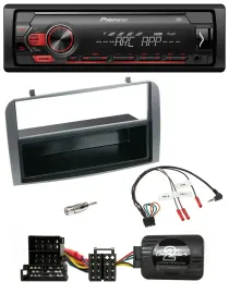 Автомагнитола Pioneer для Alfa Romeo 147/GT 1-DIN, DAB, USB, MP3, антрацит, с нишей