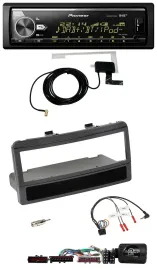 Автомагнитола Pioneer Bluetooth, DAB, USB для Ford Mondeo 2000–2002, поддержка управления на руле, черная, с монтажным карманом