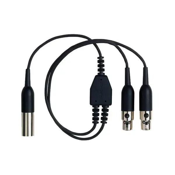 Shure AXT652 TA4 Male to 2x TA4 Female Y-Cable for AXT100 Bodypack Transmitters