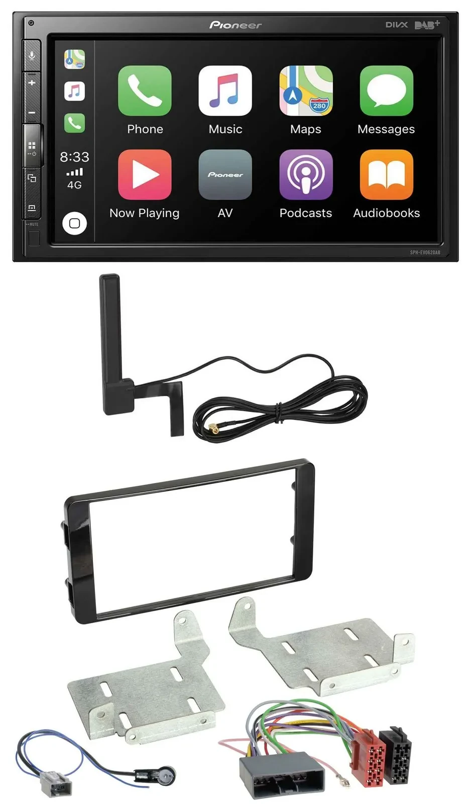 Автомагнитола для Mitsubishi ASX Pioneer 2-DIN, USB, Bluetooth, DAB, MP3