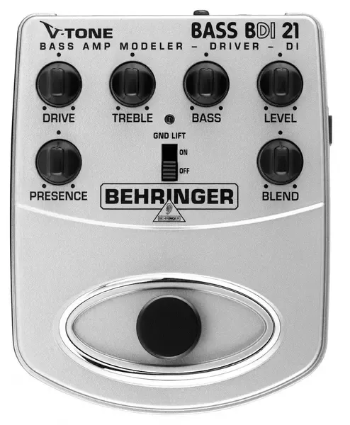 Педаль эффектов для бас-гитары Behringer BDI21 Bass AMP Modeler, Drive, Di