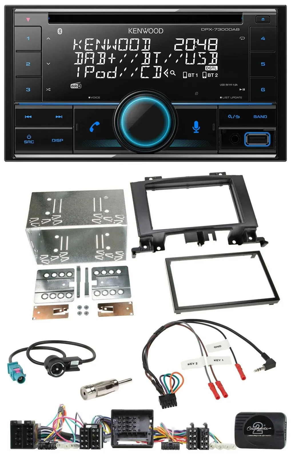 Kenwood CD 2DIN DAB USB Lenkrad Bluetooth Autoradio für Mercedes Sprinter Audio