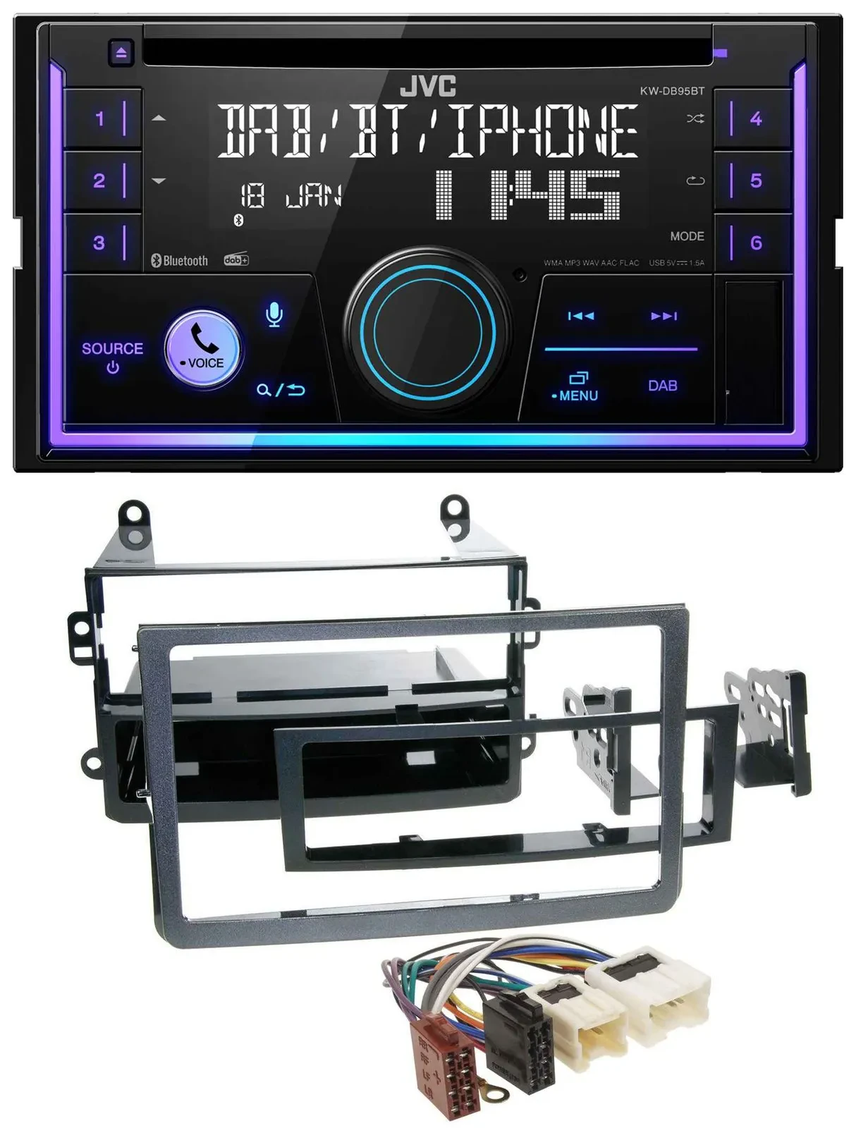 Автомагнитола для Nissan 350Z (2005–2009) JVC 2-DIN CD/MP3/USB DAB Bluetooth