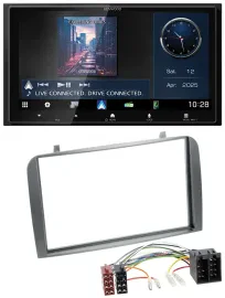 Kenwood Bluetooth 2DIN USB DAB MP3 Autoradio für Alfa Romeo GT 147 00-10 anthraz