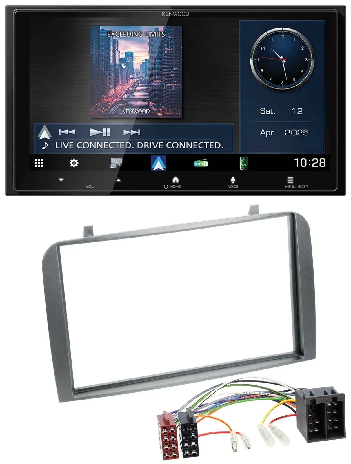 Kenwood Bluetooth 2DIN USB DAB MP3 Autoradio für Alfa Romeo GT 147 00-10 anthraz