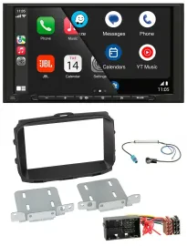 JBL USB 2DIN MP3 Bluetooth AUX Autoradio für Alfa Giulietta 940 Facelift ab 2013