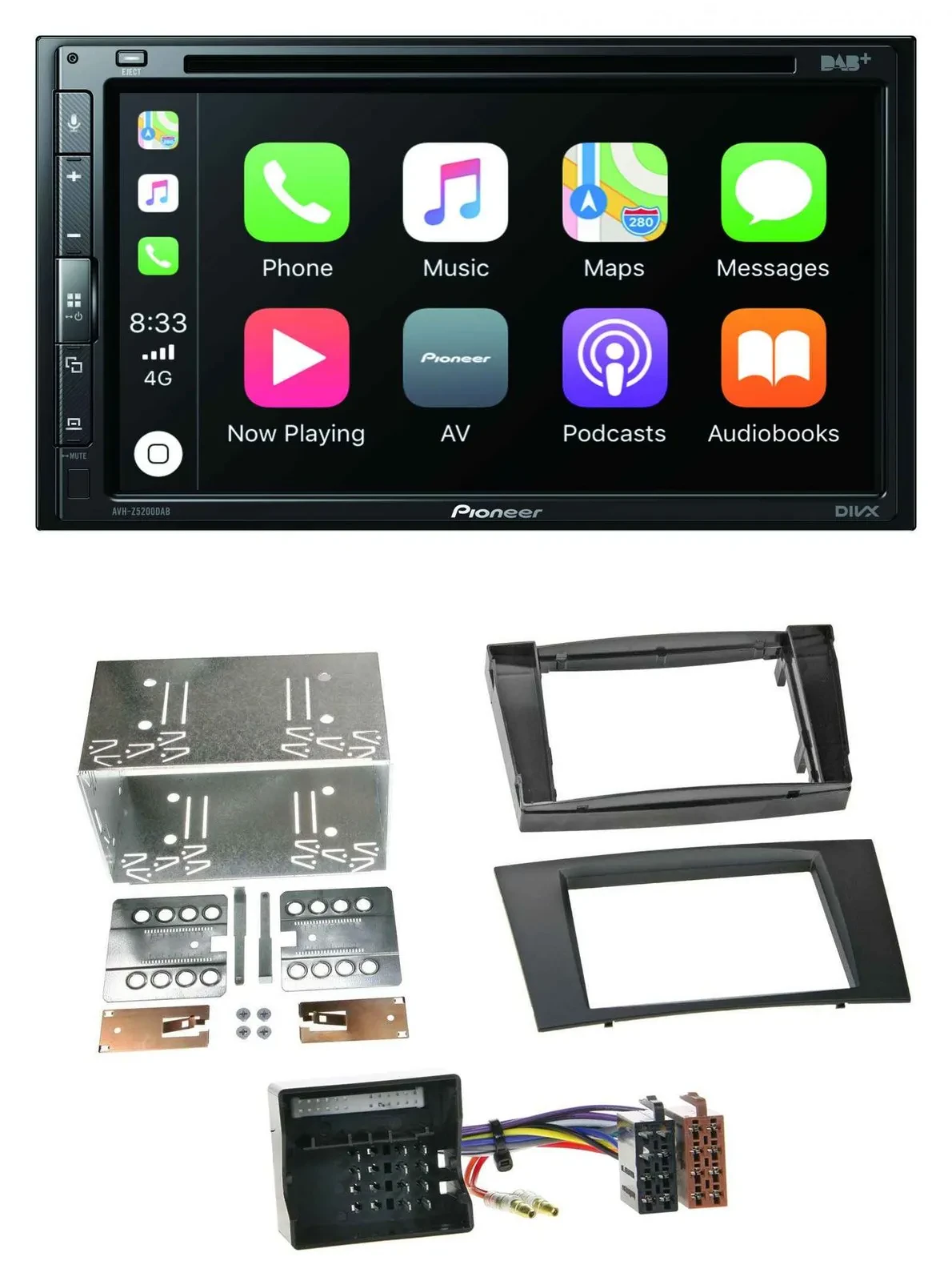 Автомагнитола для Mercedes CLS E-Class S211 (с 2003) Pioneer 2-DIN, DVD, DAB, Bluetooth, USB