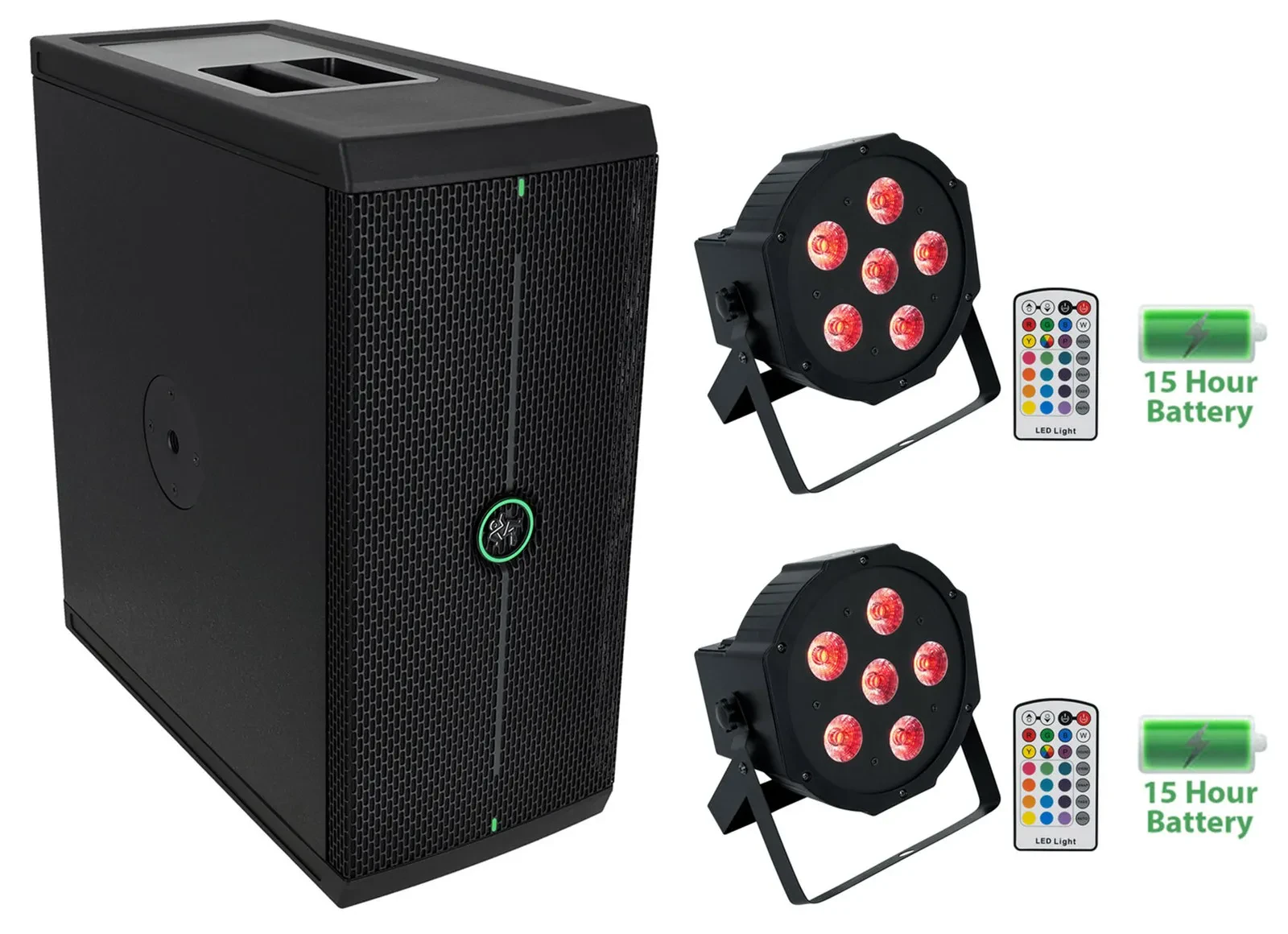 Сабвуфер активный Mackie ThumpSub GO аккумуляторный Dual 8" 400W (набор, 2 Wash Lights)