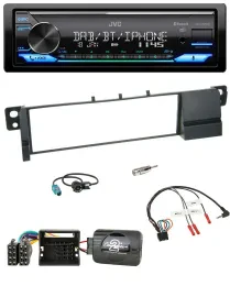 Автомагнитола JVC Bluetooth DAB USB для BMW 3 Series E46 2001–2007 (Quadlock)
