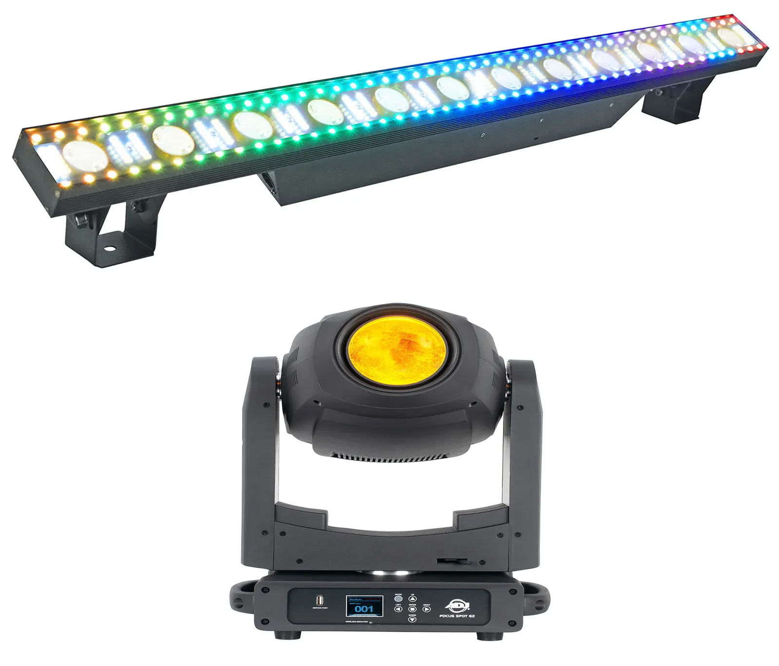 Комплект светового оборудования American DJ FOCUS SPOT 6Z+Pixel Hybrid Bar