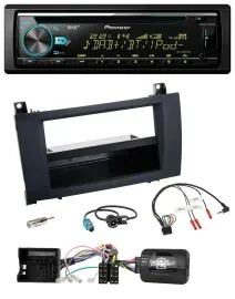 Автомагнитола Pioneer DAB CD USB Bluetooth для Mercedes SLK R171 (2004–2011) с поддержкой кнопок на руле