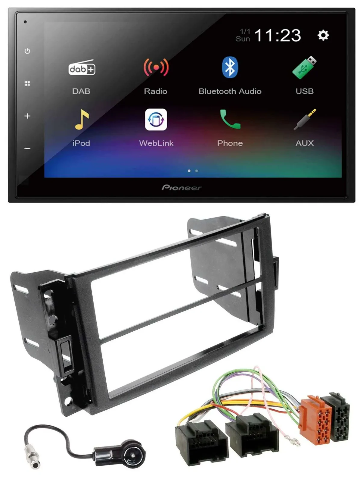 Pioneer USB Bluetooth DAB 2DIN MP3 Autoradio für Chevrolet Corvette 05-13 Upland