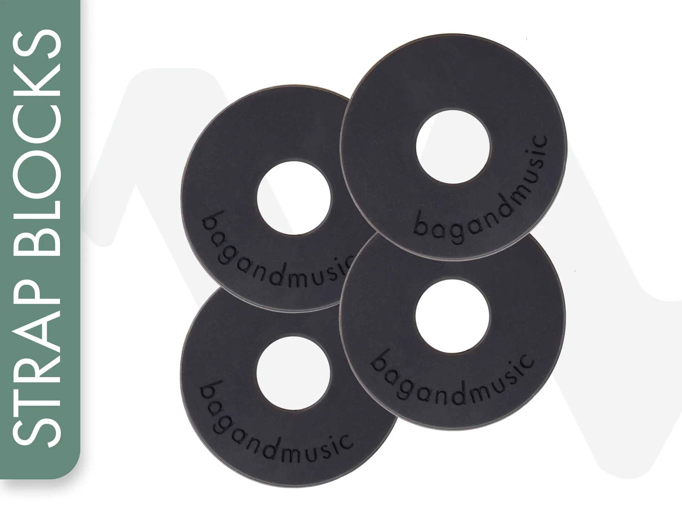 Фиксатор гитарного ремня bagandmusic AKSS52 Black (4 штуки)