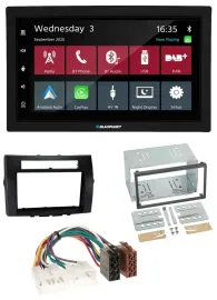 Blaupunkt DAB Bluetooth USB MP3 2DIN Autoradio für Toyota Corolla 04-09 Verso sc