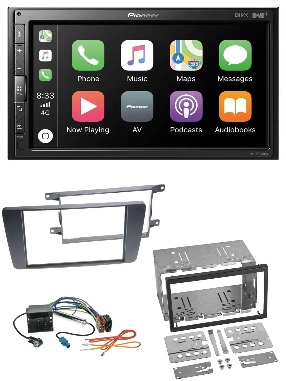 Pioneer USB MP3 DAB 2DIN Bluetooth Autoradio für Skoda Octavia 04-13 Scout 06-12