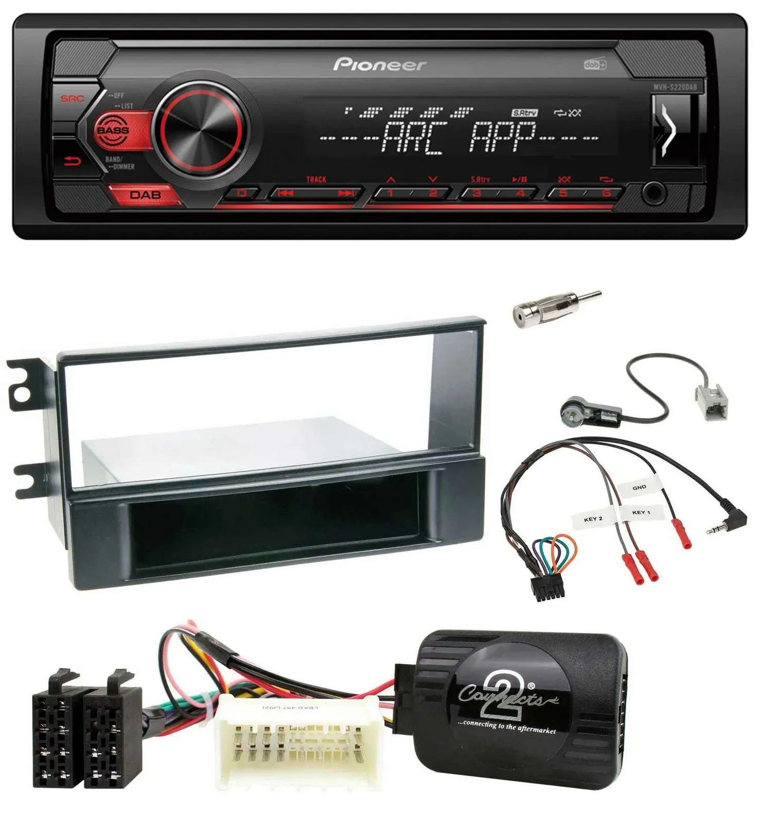 Pioneer DAB 1DIN MP3 Lenkrad USB Autoradio für Kia Sportage II 2008-2010