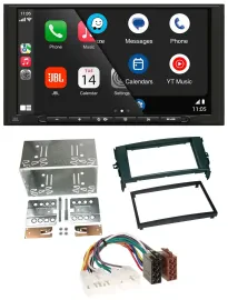 JBL USB 2DIN MP3 Bluetooth AUX Autoradio für Toyota Auris 07-12 schwarz