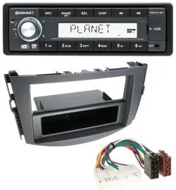 Continental MP3 AUX USB DAB 1DIN Autoradio für Toyota RAV-4 (ab 2006)