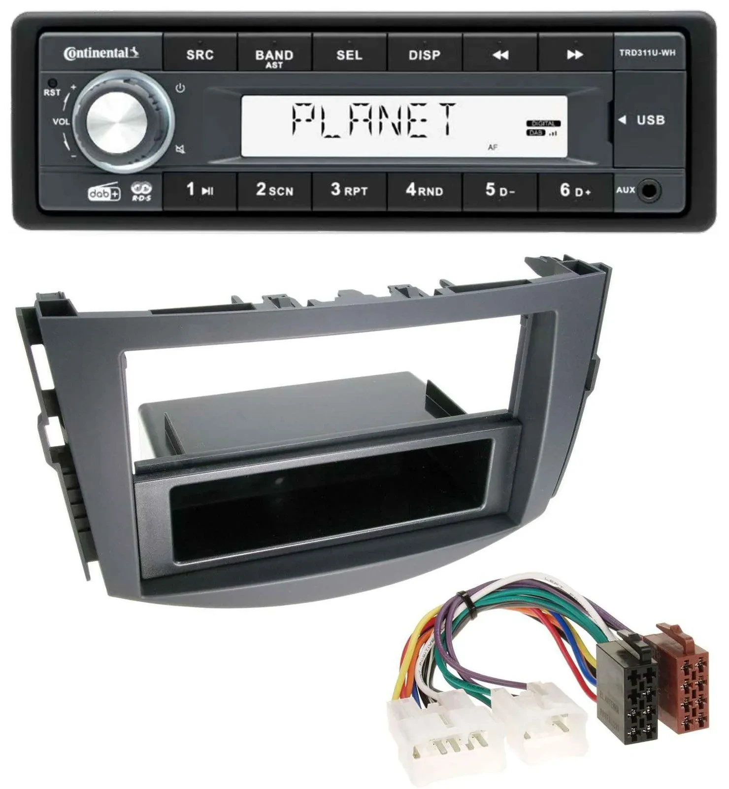 Continental MP3 AUX USB DAB 1DIN Autoradio für Toyota RAV-4 (ab 2006)