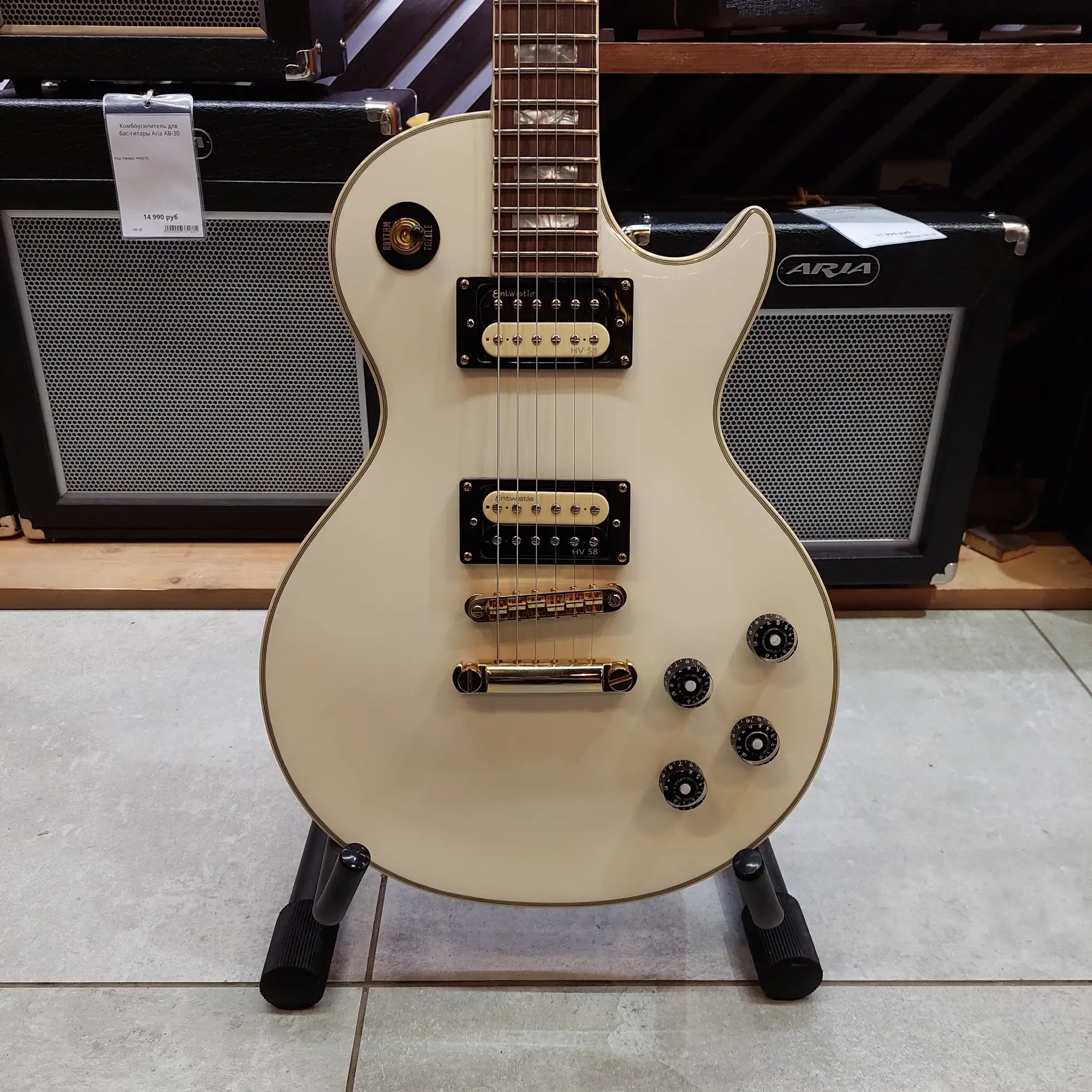 Электрогитара InSpirit Les Paul Custom HH Olimpic White w/gigbag Russia 2020