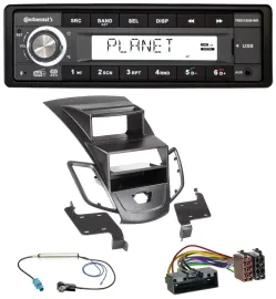 Continental USB 1DIN AUX DAB MP3 Autoradio für Ford Fiesta 10-17 Display schwarz