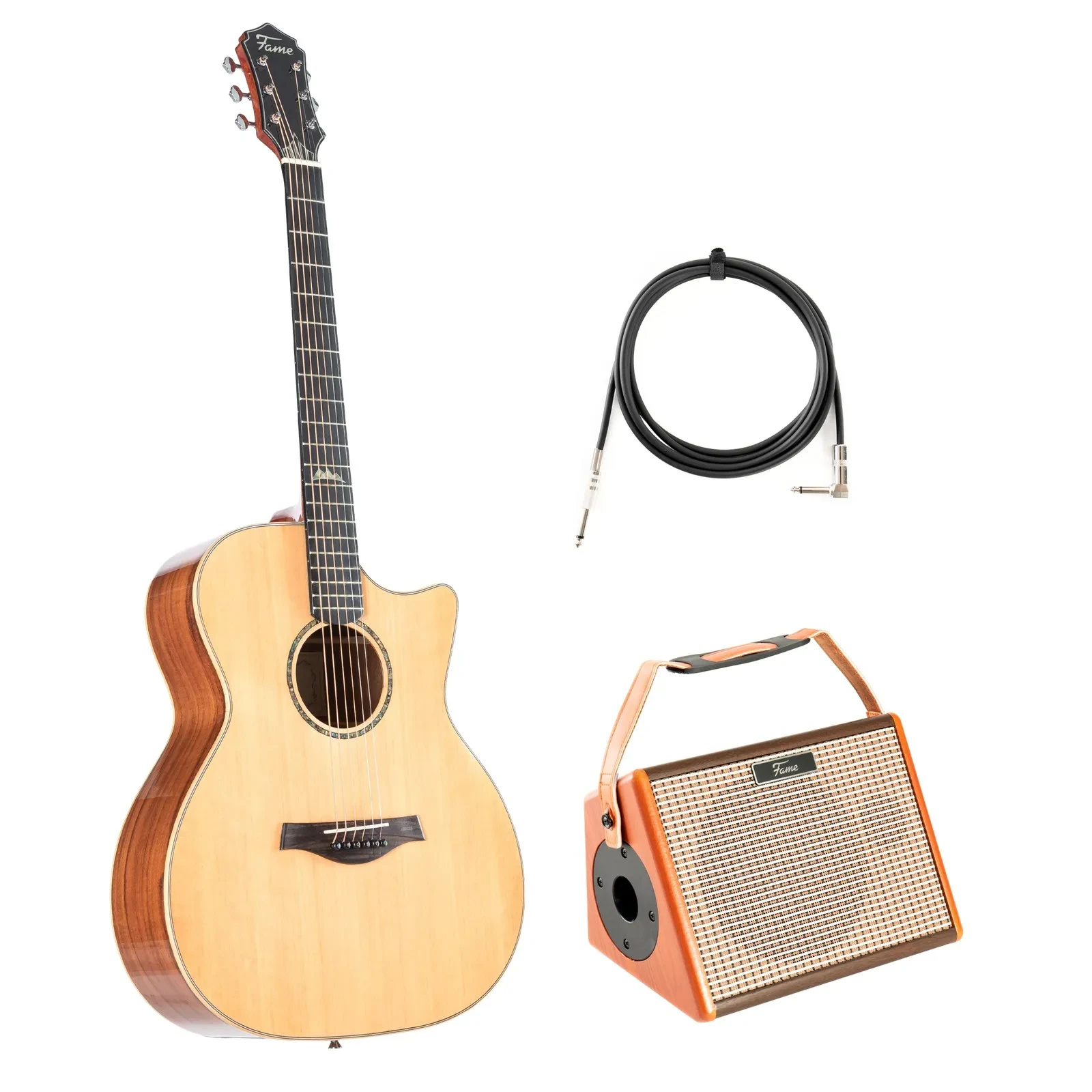 Fame Fame DC-32 Gloss II- Set - beginner set acoustic guitar-Set