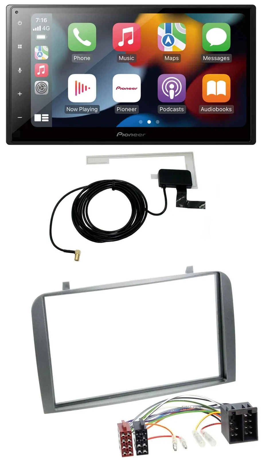 Автомагнитола для Alfa Romeo GT/147 (2000–2010) Pioneer 2-DIN, MP3, USB, Bluetooth, DAB, антрацит