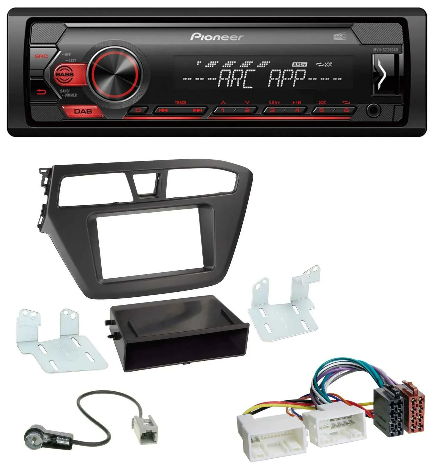 Автомагнитола для Hyundai i20 (2014–2020) Pioneer 1-DIN, DAB, USB, AUX
