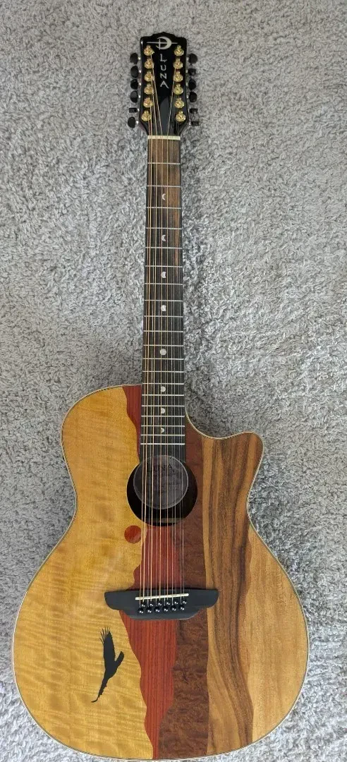 Б/У Электроакустическая гитара Luna Guitars Vista Eagle 12 12-струнная с кейсом