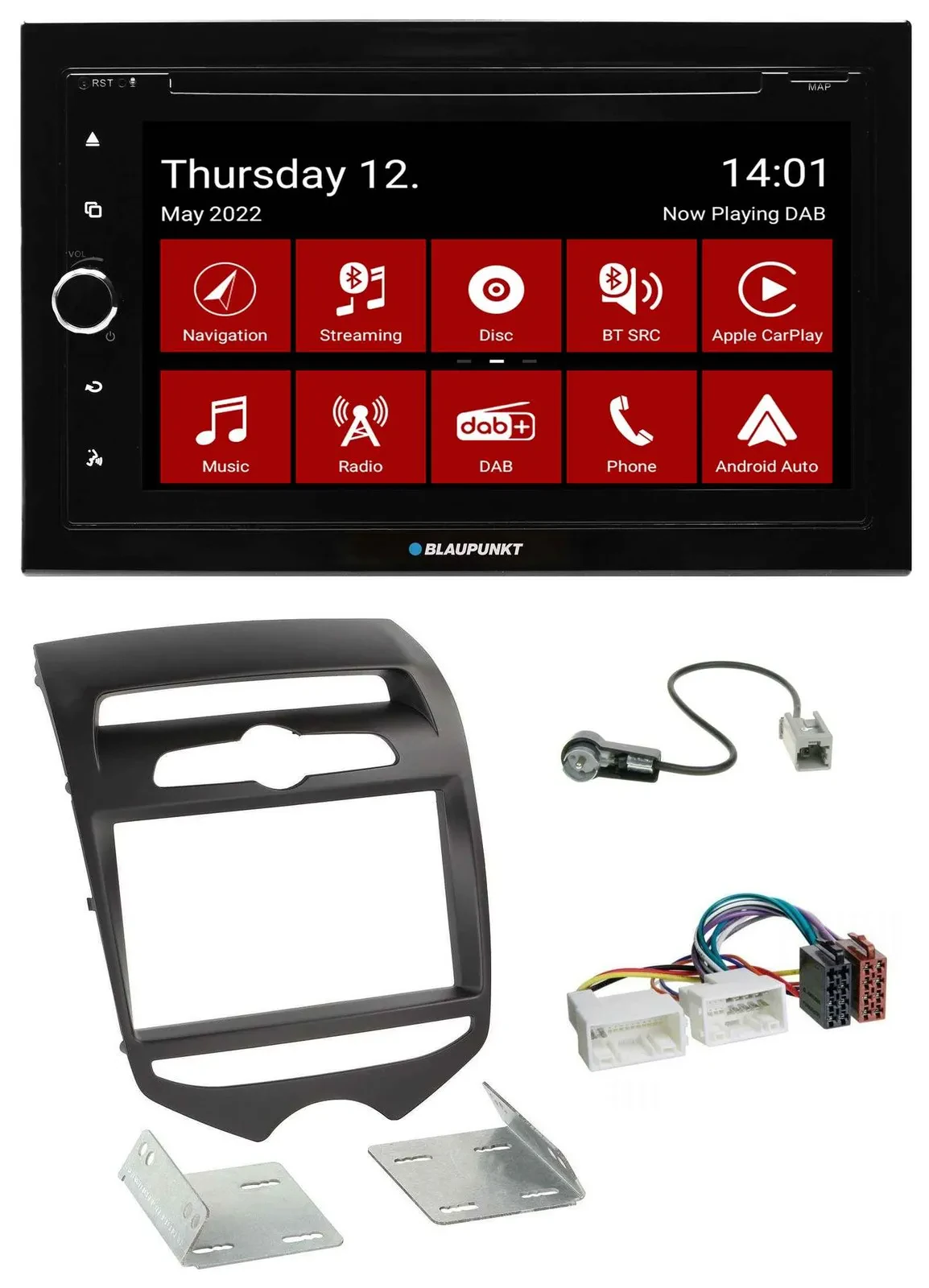 Blaupunkt MP3 DVD Bluetooth DAB 2DIN USB Autoradio für Hyundai ix20 ab 2010 man.