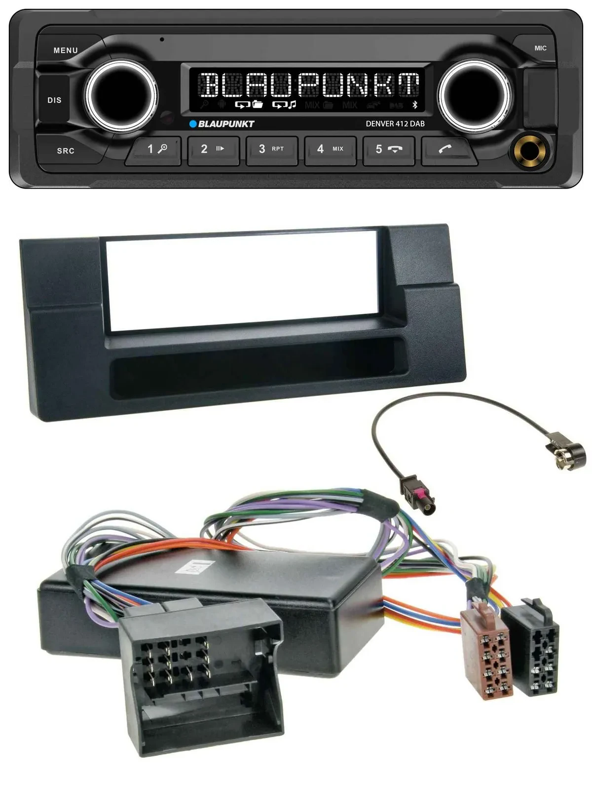 Blaupunkt Bluetooth DAB MP3 USB Autoradio für BMW X5 E53 5er E39 Ablagefach Quad