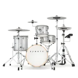 EFNOTE 5 Acoustic Designed Electronic Drum Set, White / Sparkle - Full Kit
