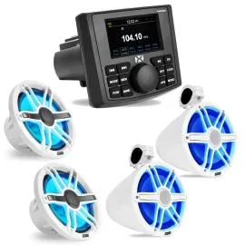 Автомагнитола для морского применения NVX VMPS35 + MVSP8 + MVTSP8W (набор)