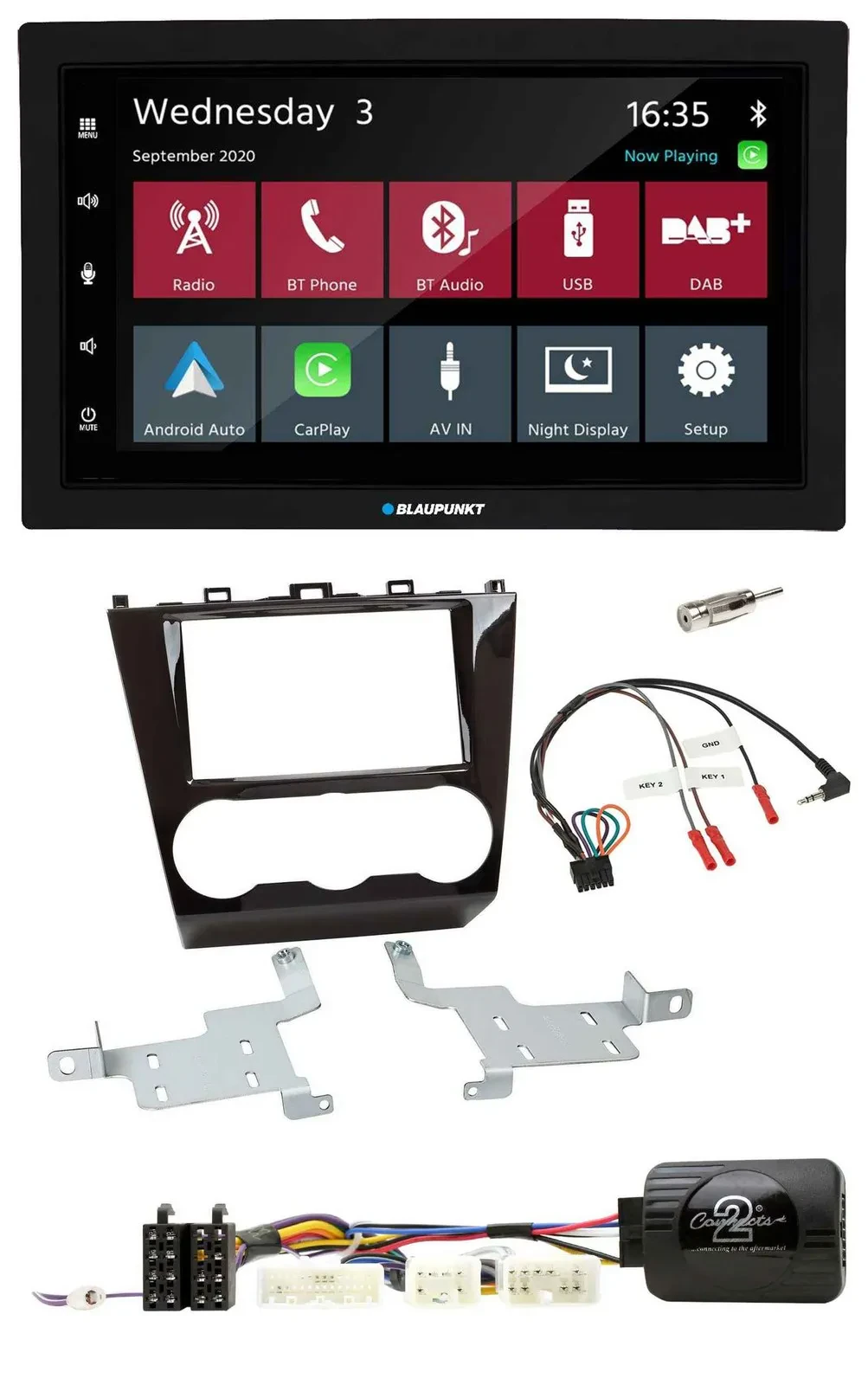 Blaupunkt 2DIN Lenkrad USB Bluetooth DAB Autoradio für Subaru Forester ab 2015