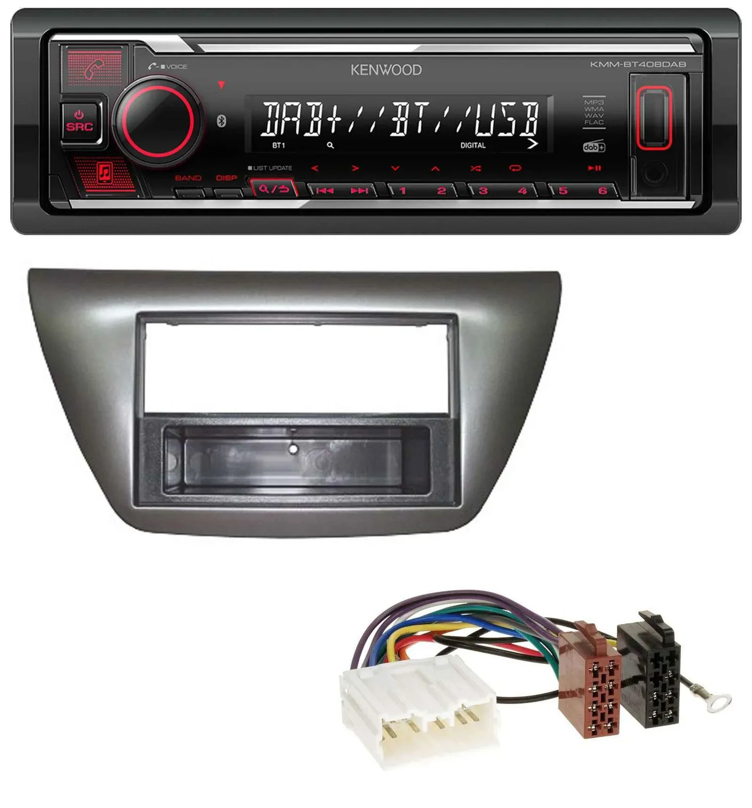 Автомагнитола для Mitsubishi Lancer Evo 2004–2008 Kenwood MP3, Bluetooth, USB, DAB