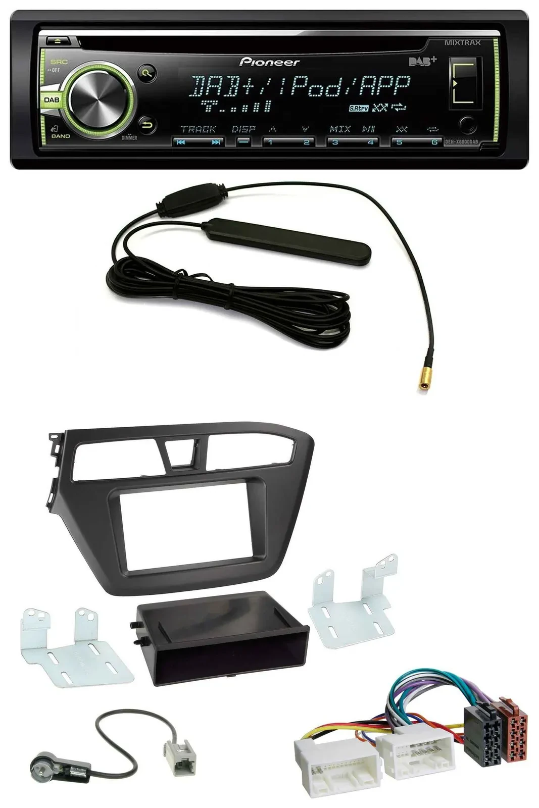 Pioneer MP3 USB CD DAB AUX Autoradio für Hyundai i20 (2014-2020)